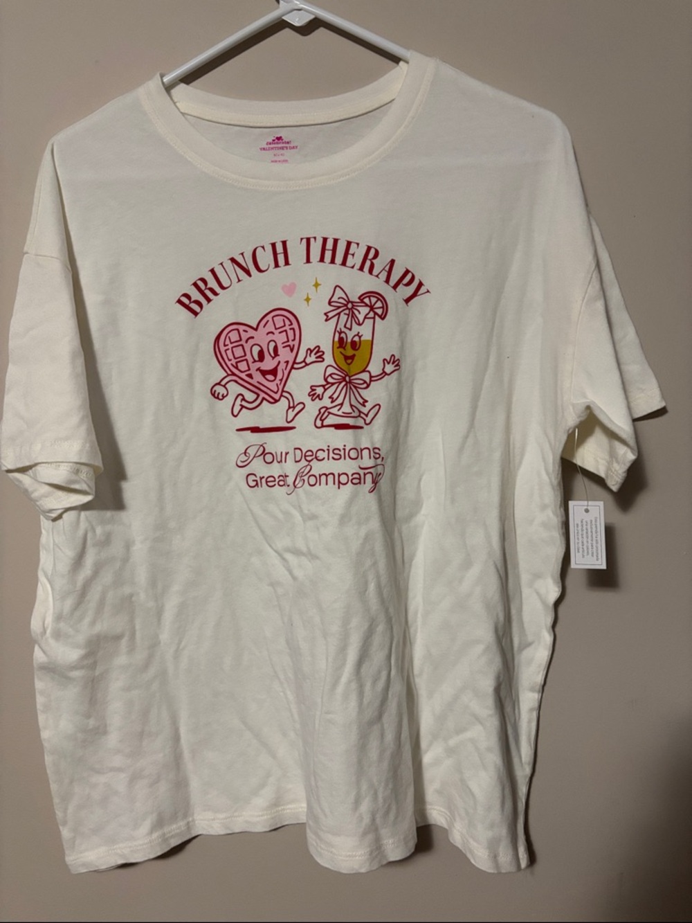 Brunch Therapy Graphic Tee - pour decisions great company 
NWT